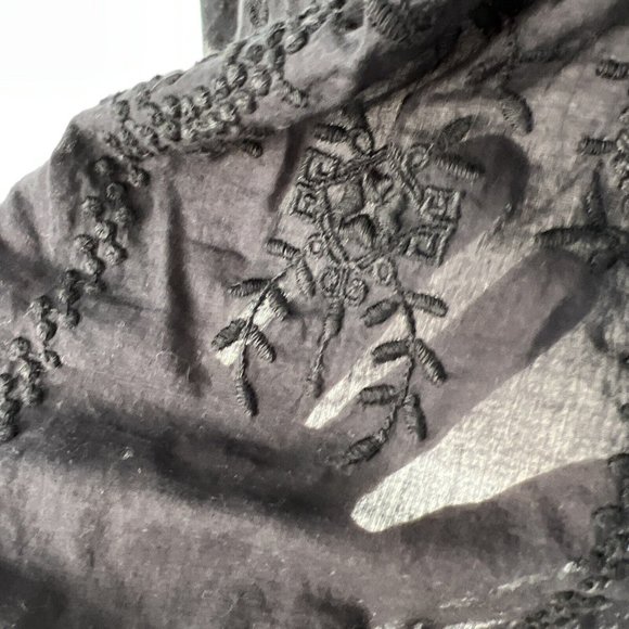 Nine West Jeans Womens Top Small Black Roll Tab Sleeve Tunic NWT - Picture 5 of 14